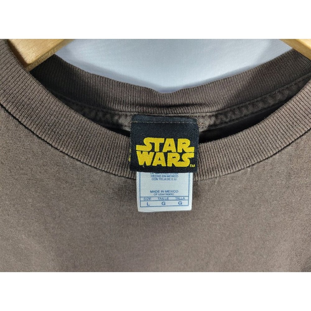 Star Wars Chewbacca Chewie Vintage Movie Promo T Shirt Size Large L Brown Tee - Picture 4 of 5